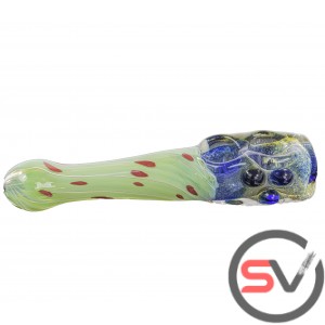 DOUBLE BOWL ICE CUBE HAND PIPE 6inch 3CT/PK